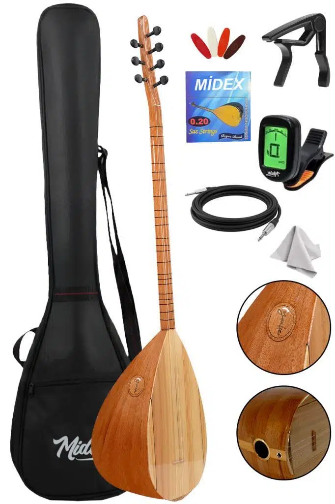 Yonka B-143U Uzun Sap Dut Ağacı Gövde Kaliteli Gürgen Sap Saz Bağlama Seti